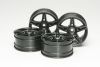 26mm Twin 5-spoke wheels +4 *4 (Black)