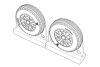 F4U Ribbed-Diamond Thread Wheel Set
