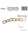 Coarse brass chain with rounded links -s