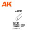 STRIP 0.75x0.50x350mm x 10units STYRENE