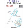 P-40/Kittyhawk Simply Seatbelts 1/72