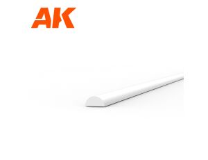 HALF CANE 1.00x350mm x 5 units STYRENE