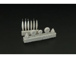 P-38 Wheels+propellers (Fujimi)