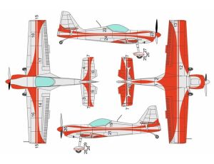 Zlin Z-50 masks (KP kit) 1/48