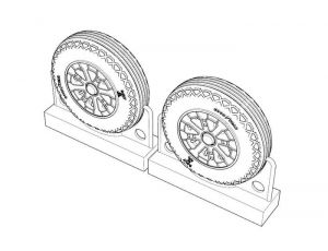 F4U Ribbed-Diamond Thread Wheel Set