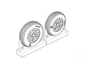 F4U Corsair Cross Thread Wheel Set