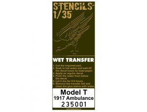 Model T 1917 Ambulance popisky 1/35