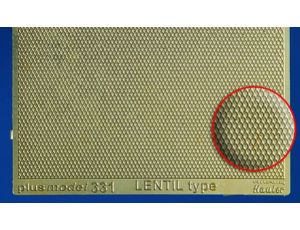 Plech s reliéfem - Lentil type