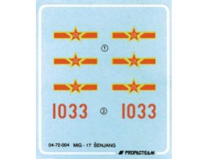 MiG-17/Šenjang F5 Čína decal DD