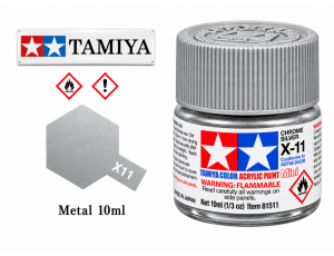 Tamiya X-11 Chrome Silver/Stříbrná