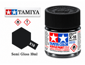 Tamiya X-18 Black/Černá Polomatná