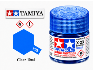 Tamiya X-23 Clear Blue/Modrá Průhledná