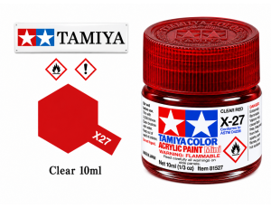 Tamiya X-27 Clear Red/Červená Průhl.