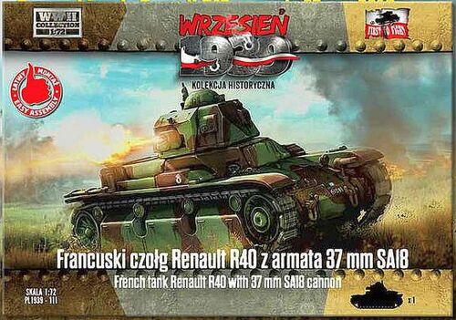 French tank Renault R40 w/37mm SA18 cann