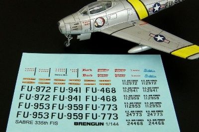 F-86F Sabre 335th FIS Decal