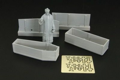 Priest w/coffins