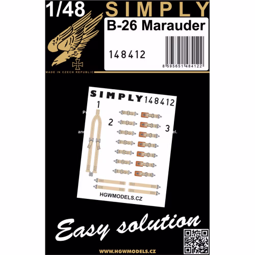 B-26 Marauder Simply Seatbelts 1/48