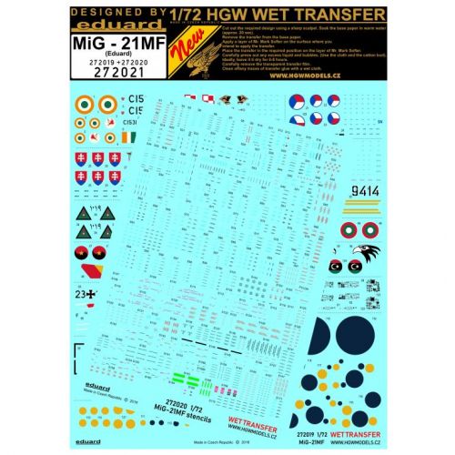 MiG-21MF - popisky+markingy 1/72