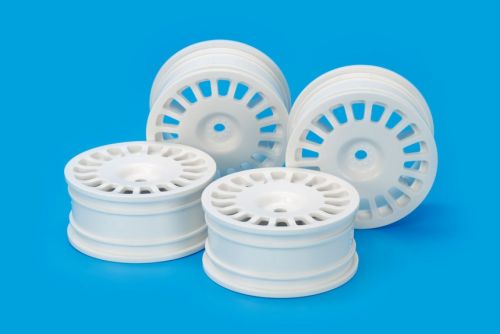 24mm Rally Dish Wheels 0 White *4
