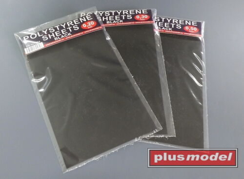 Plastikové destičky černé 0.5mm