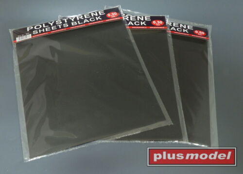 Plastikové destičky černé 0.2mm