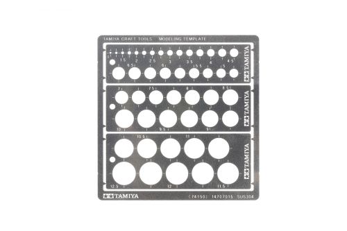 Rycí šablona, kruhy 1-12,5mm