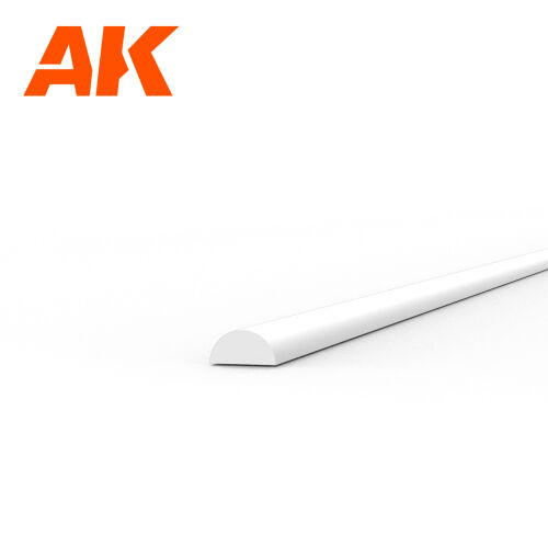 HALF CANE 1.00x350mm x 5 units STYRENE