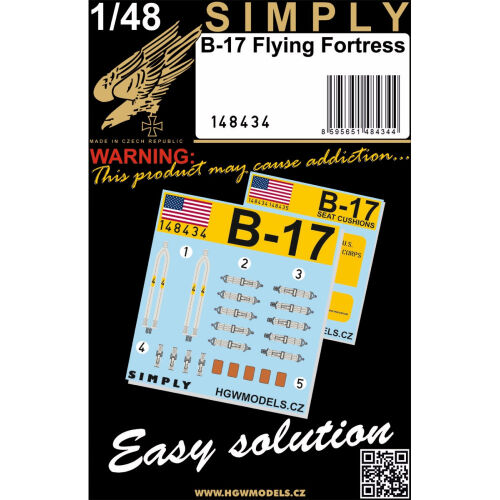 B-17 Simply Seatbelts 1/48