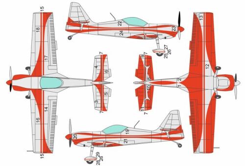 Zlin Z-50 masks (KP kit) 1/48