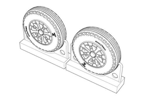 F4U Ribbed-Diamond Thread Wheel Set