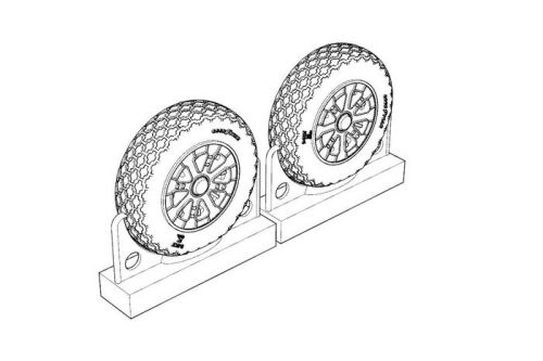 F4U Corsair Cross Thread Wheel Set