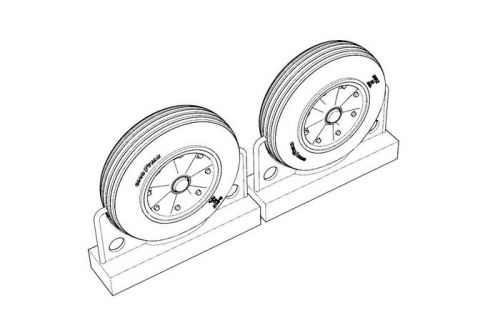 F4U Corsair Late Ribbed Thread Wheel Set