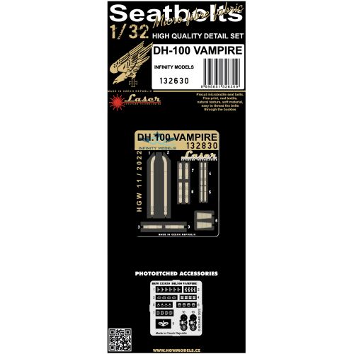 DH-100 VAMPIRE(laser) Seatbelts