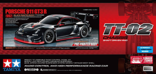 TT-02 911 GT3 R (992) Bla PB 1/10