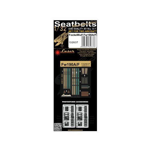 Focke WulfFw190A/F-8 Seatbelts 1/32