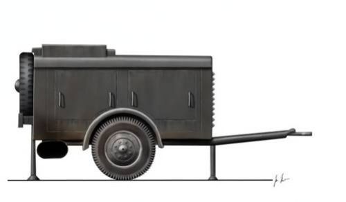 + German WWII Large Air Compressor 34