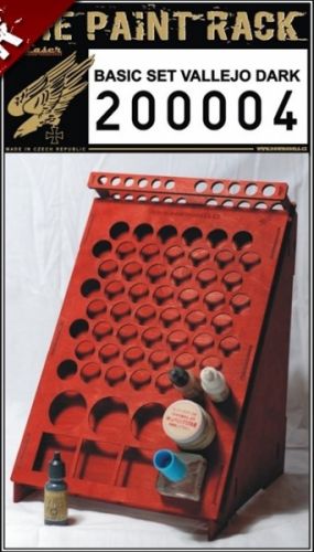 Stojan na barvy Vallejo tmavý