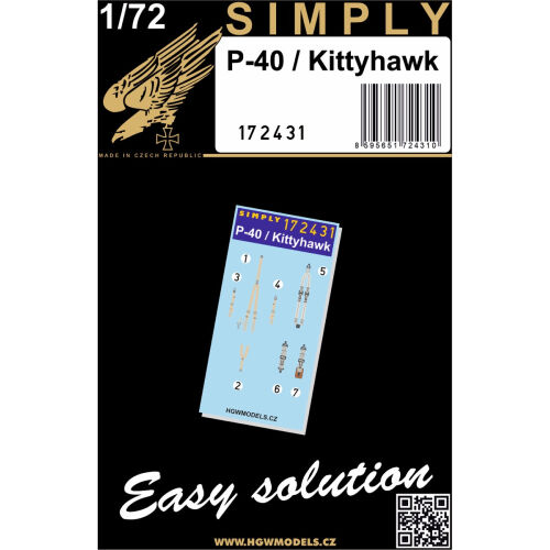 P-40/Kittyhawk Simply Seatbelts 1/72