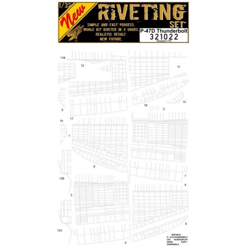 P-47D Thunderbolt - nýtovací sada