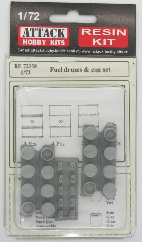 Fuel Drums & can set,resin 1/72