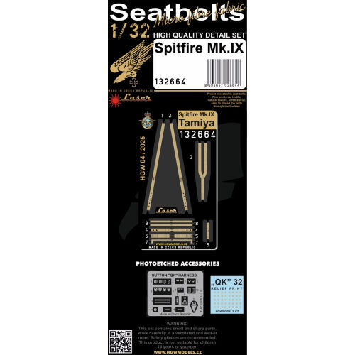 Spitfire Mk.IX (laser) Pásy 1/32