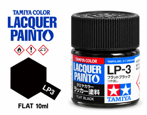 Tamiya LP-3 Flat Black/Matná černá