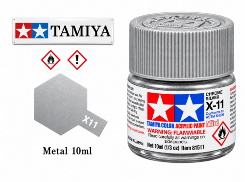 Tamiya X-11 Chrome Silver/Stříbrná