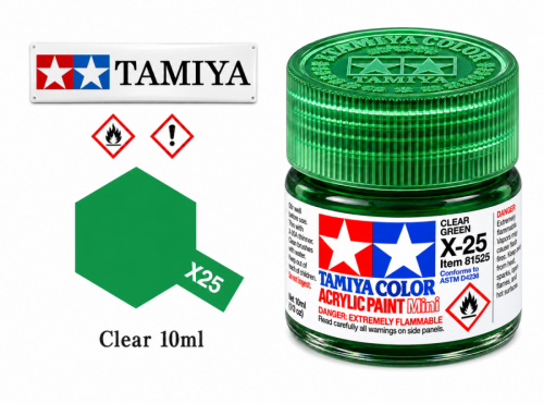 Tamiya X-25 Clear Green/Zelená Průhl.