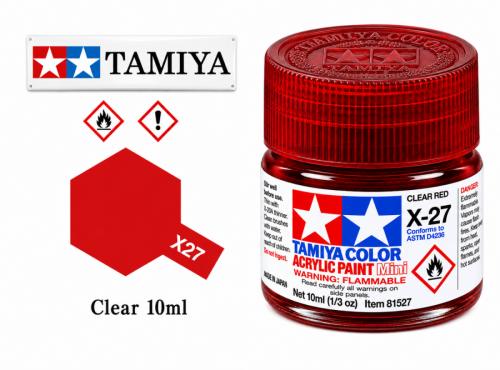 Tamiya X-27 Clear Red/Červená Průhl.