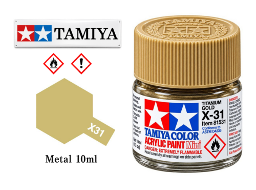 Tamiya X-31 Titanium Gold/Zlatá