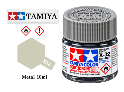 Tamiya X-32 Titanium Silver/Stříbrná