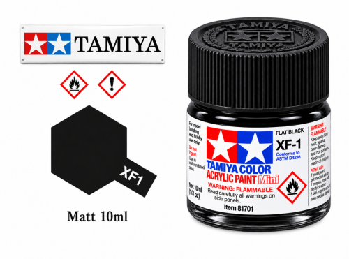 Tamiya XF-1 Flat Black/Černá Matná