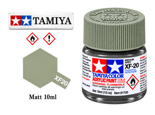 Tamiya XF-20 Medium Grey/Šedá Střední