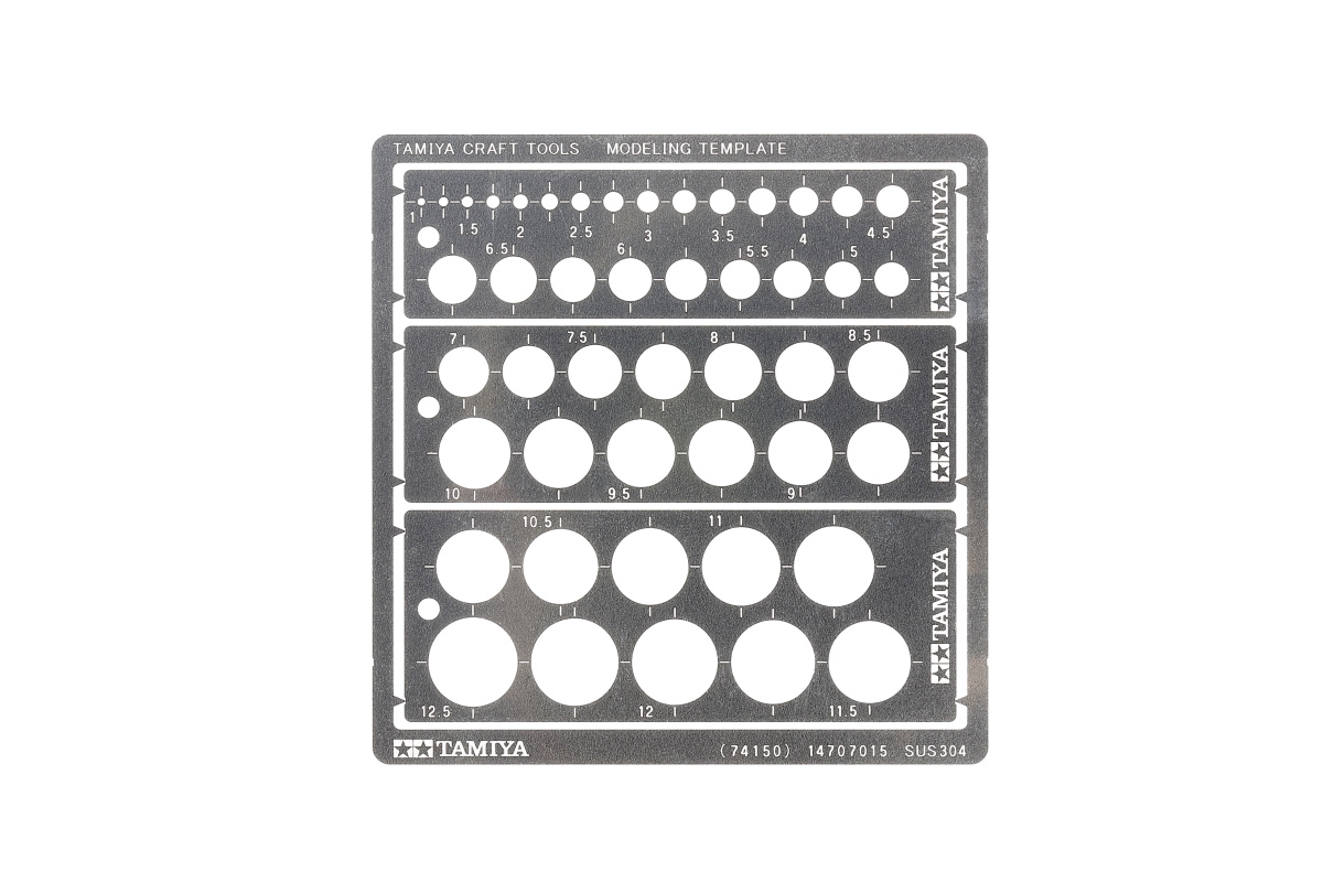 Rycí šablona, kruhy 1-12,5mm